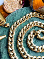 14k 8mm Reversible Curb Link Chain