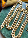 14k 8mm Reversible Curb Link Chain