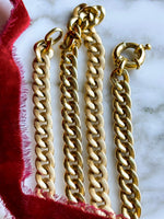 14k 8mm Reversible Curb Link Chain