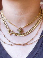 14k 8mm Reversible Curb Link Chain