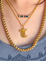 22k Vintage Letter "T" Pendant
