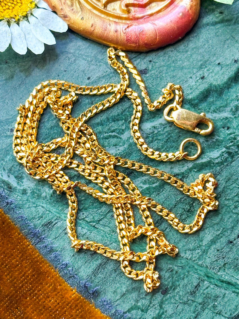 22k Vintage 916 Curb Link Chain