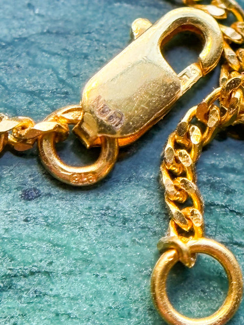 22k Vintage 916 Curb Link Chain