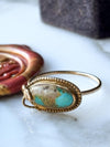 14k Victorian Turquoise Snake Ring