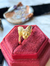 14k Vintage Lion Bypass Ring