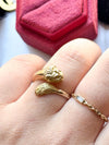 14k Vintage Lion Bypass Ring