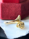 14k Vintage Lion Bypass Ring