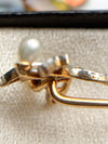 14k Tiffany & Co Diamond & Pearl Stick Pin