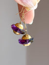 14k Antique Victorian Amethyst Drop Earrings