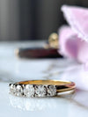 18k Vintage 0.69cttw Five-Stone Diamond Band