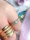 18k Vintage 0.69cttw Five-Stone Diamond Band