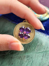 14k Vintage Four-Leaf Clover Amethyst Pendant