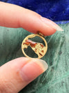 18k Vintage Enamel Leo Zodiac Pendant