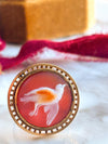 14k Victorian Carved Carnelian Cameo Ring