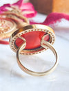 14k Victorian Carved Carnelian Cameo Ring
