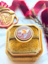 14k Victorian Carved Carnelian Cameo Ring
